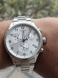 Tissot Chrono XL Classic Silver Dial Silver Steel Strap Watch For Men - T116.617.11.037.00