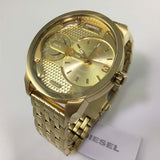 Diesel Mini Daddy Gold Dial Gold Steel Strap Watch For Men - DZ7306