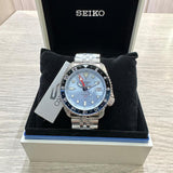 Seiko 5 Sports Automatic GMT SKX Sports Style Asia Exclusive Limited Edition Ice Blue Dial Silver Steel Strap Watch For Men - SSK029K1