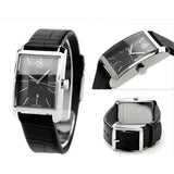 Calvin Klein Window Black Dial Black Leather Strap Watch for Men - K2M21107