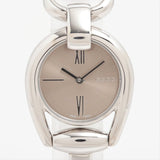 Gucci Horsebit Collection Quartz Brown Dial Silver Steel Strap Watch For Women - YA139501