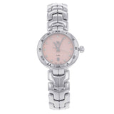 Tag Heuer Link Diamonds Pink Dial Silver Steel Strap Watch for Women - WAT1415.BA0954