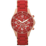 Marc Jacobs Rock Chronograph Red Dial Red Silicone Strap Watch for Women - MBM2577