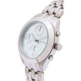 Marc Jacobs Peeker Chronograph Silver Dial Silver Steel Strap Watch for Women - MBM3371