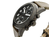 Marc Jacobs Larry Chronograph Black Dial Olive Leather Strap Watch for Men - MBM5034