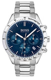 Hugo Boss Talent Blue Dial Silver Steel Strap Watch for Men - 1513582