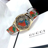 Gucci G Timeless Brown Dial Brown Leather Strap Watch For Women - YA1264133