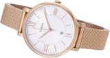 Fossil Jacqueline Mother of Pearl White Dial Gold Mesh Strap Watch for Women - ES4352