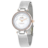 Coach Park Mother of Pearl Dial Silver Mesh Bracelet Watch for Women - 14503510