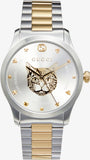 Gucci G Timeless Silver Dial Two Tone Steel Strap Watch For Women - YA1264074