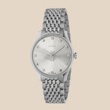 Gucci G Timeless Quartz Silver Dial Silver Steel Strap Watch For Women - YA1264153