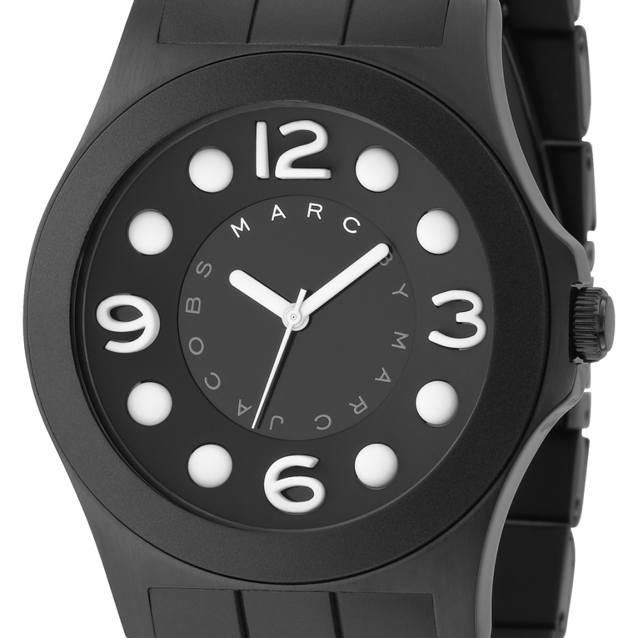 Marc Jacobs Pelly Black Dial Black Silicone Strap Watch for Women - MBM2516