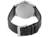 Calvin Klein Minimal Diamonds Black Dial Black Leather Strap Watch for Men - K3M211CS