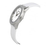 Calvin Klein Steady Silver Dial White Leather Strap Watch for Women - K7Q211L6