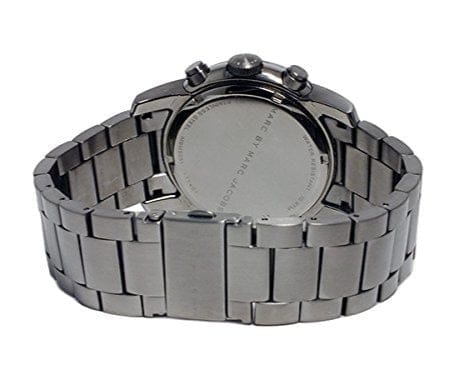 Marc Jacobs Larry Chronograph Black Dial Grey Steel Strap Watch for Men - MBM5051