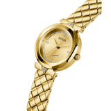 Guess Rumour Quartz Gold Dial Gold Steel Strap Watch For Women - GW0613L2