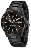 Maserati Competizione Black Dial Black Steel Strap Watch For Men - R8853100035