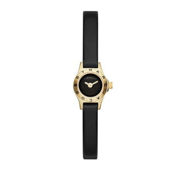 Marc Jacobs Blade Black Dial Black Leather Strap Watch for Women - MBM1345