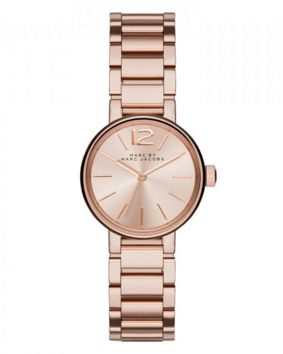 Marc Jacobs Peggy Rose Gold Dial Rose Gold Steel Strap Watch for Women - MBM3406