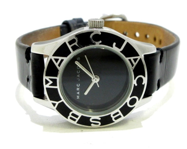 Marc Jacobs Blade Black Dial Black Leather Strap Watch for Women - MBM1082