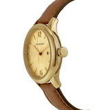 Burberry The Classic Champagne Gold Dial Brown Leather Strap Watch for Women - BU10101