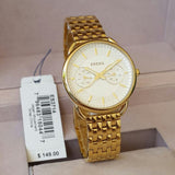 Fossil Tailor Gold Dial Gold Steel Strap Watch for Women - ES3714