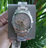 Fossil Perfect Boyfriend Taupe Dial Silver Steel Strap Watch for Women - ES4146