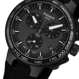 Tissot T Race Cycling Chronograph Black Dial Black Rubber Strap Watch For Men - T111.417.37.441.03