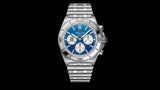 Breitling Chronomat B01 42 Six Nations Italy Blue Dial Silver Steel Strap Watch for Men - AB0134A41C1A1