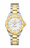 Tag Heuer Aquaracer Quartz Diamonds Mother of Pearl Dial Two Tone Steel Strap Watch for Women - WBD1423.BB0321