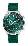 Tag Heuer Carrera Chronograph 44mm Green Dial Green Steel Strap Watch for Men - CBN2A1N.FT6238