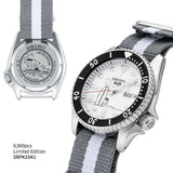 Seiko 5 Sports x Peanuts Surfboard Snoopy Limited Edition White Dial Two Tone NATO Strap Watch For Men - SRPK25K1