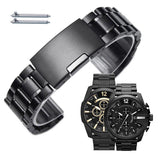 Diesel Mega Chief Chronograph Black Steel Strap Watch For Men - DZ4283