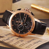 Maserati Ingegno Chronograph Brown Dial Brown Leather Strap Watch For Men - R8871619001