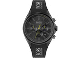 Hugo Boss Distinct Black Dial Black Silicone Strap Watch for Men - 1513859