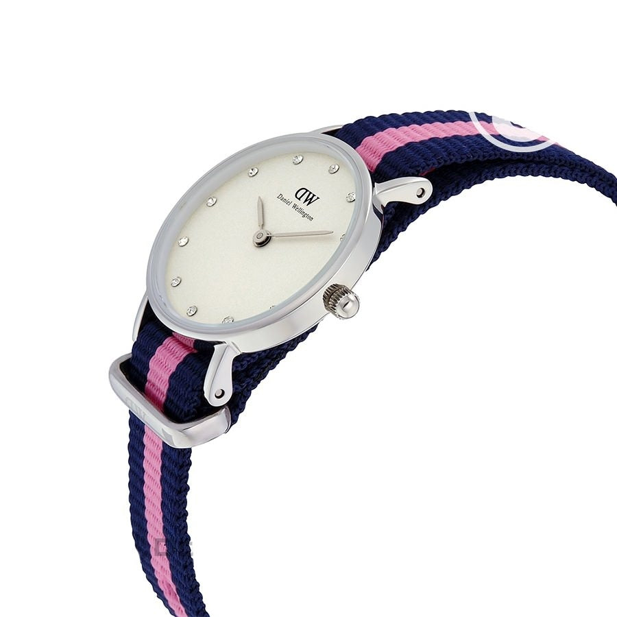 Daniel Wellington Classy Winchester White Dial Two Tone NATO Strap Watch For Women - DW00100073
