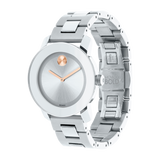 Movado Bold Silver Dial Silver Steel Strap Watch For Women - 3600084