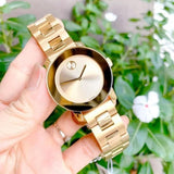 Movado Bold Yellow Gold Dial Yellow Gold Steel Strap Watch For Women - 3600085