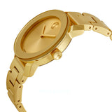 Movado Bold Yellow Gold Dial Yellow Gold Steel Strap Watch For Women - 3600085