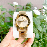 Movado Bold Yellow Gold Dial Yellow Gold Steel Strap Watch For Women - 3600085