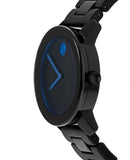 Movado Bold TR90 Black Dial Black Steel Strap Watch for Men - 3600099