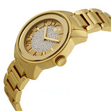 Movado Bold Pave Gold Dial Gold Steel Strap Watch For Women - 3600255