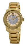 Movado Bold Pave Gold Dial Gold Steel Strap Watch For Women - 3600255