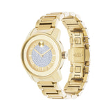 Movado Bold Pave Gold Dial Gold Steel Strap Watch For Women - 3600255