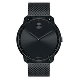 Movado Bold Black Dial Black Mesh Bracelet Watch For Men - 3600261