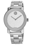 Movado Bold Crystal Dot Silver Dial Silver Steel Strap Watch For Women - 3600334