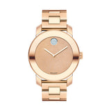 Movado Bold Rose Gold Dial Rose Gold Steel Strap Watch For Women - 3600335