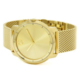 Movado Bold Gold Dial Gold Mesh Bracelet Watch For Men - 3600373