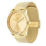 Movado Bold Gold Dial Gold Mesh Bracelet Watch For Men - 3600373