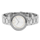 Movado Bold Silver Dial Silver Steel Strap Watch For Women - 3600381